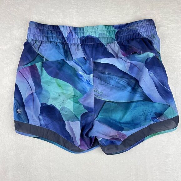 Womens Athleta Printed Mesh Racer Run Short - Picture 4 of 5